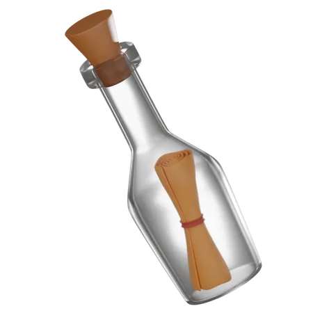 Message Bottle  3D Icon