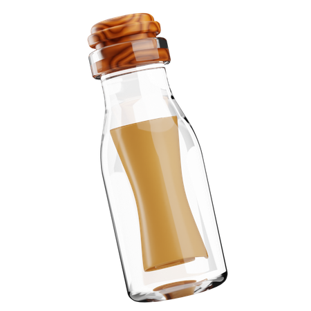 Message Bottle  3D Icon