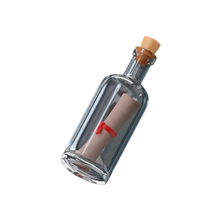 Message Bottle 3D Icon