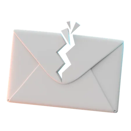 Message brisé  3D Icon