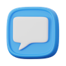 3d chat button illustration