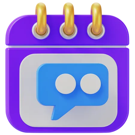 Message Calendar  3D Icon