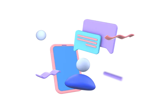 Message chat  3D Illustration