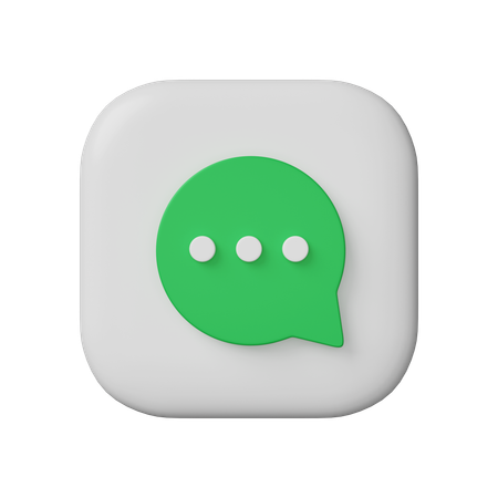 Message Chat Application  3D Icon