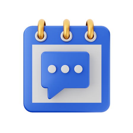 Calendrier de discussion par message  3D Icon