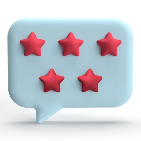 Message cinq étoiles  3D Icon