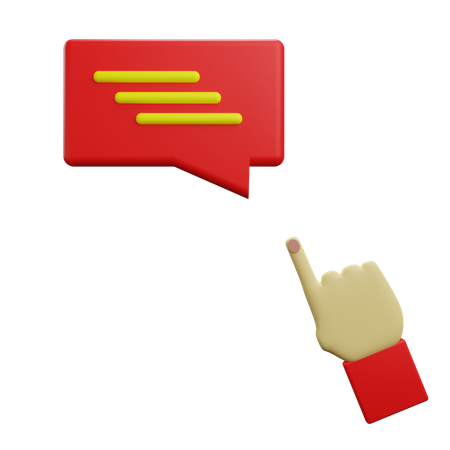 Message Click  3D Icon