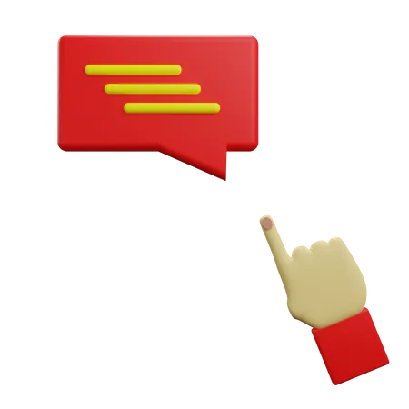 Message Click  3D Icon