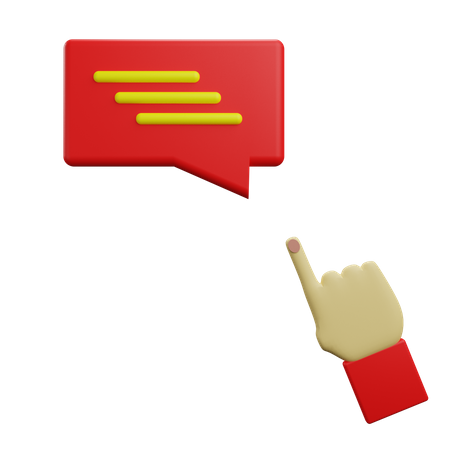 Message Click  3D Icon