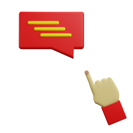 Message Click 3D Icon