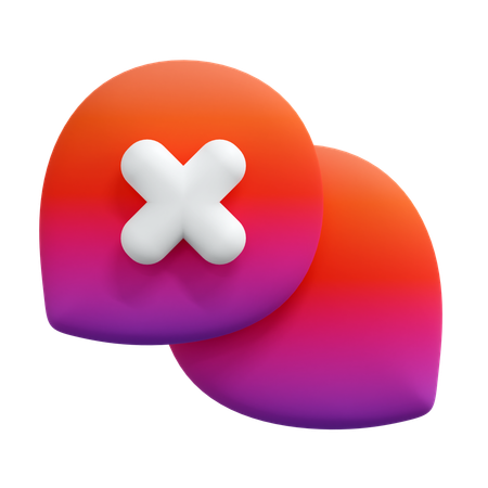 Message Close  3D Icon