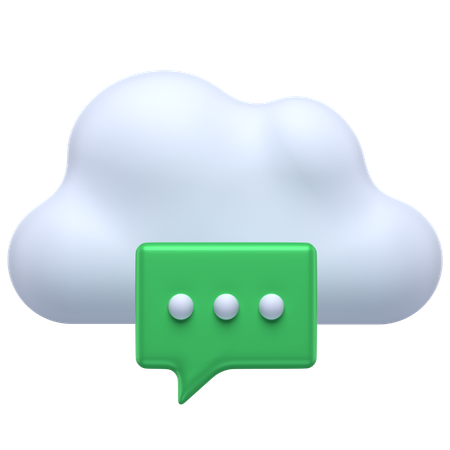 Message en nuage  3D Icon