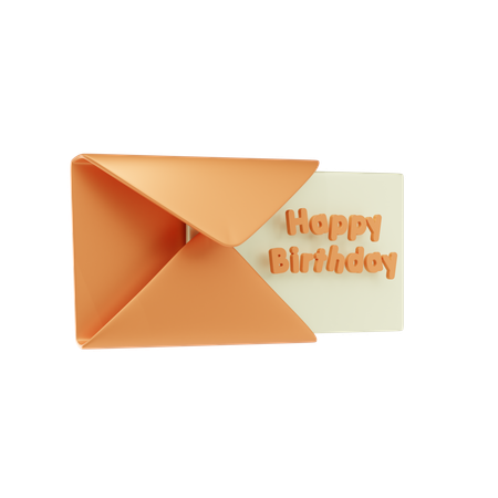 Message d'anniversaire  3D Icon