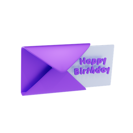 Message d'anniversaire  3D Icon