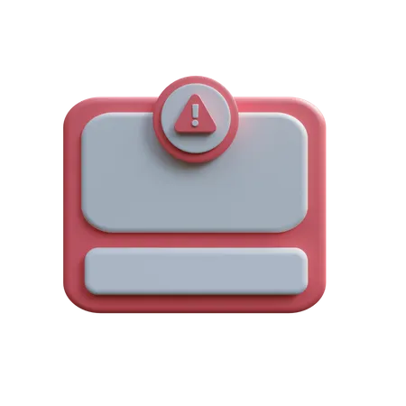 Message d'alerte  3D Icon