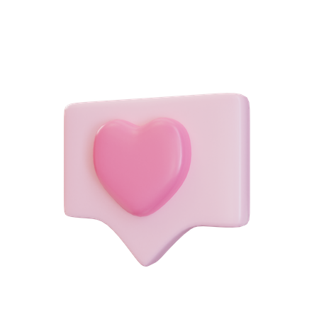 Message d'amour  3D Illustration