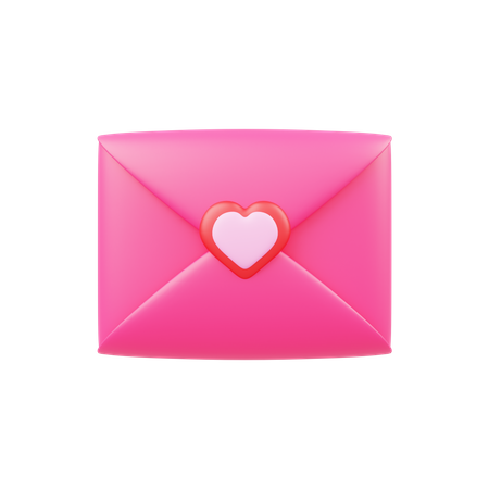 Message d'amour  3D Illustration