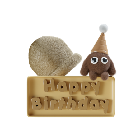 Message d'anniversaire  3D Icon