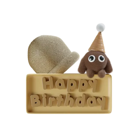 Message d'anniversaire  3D Icon