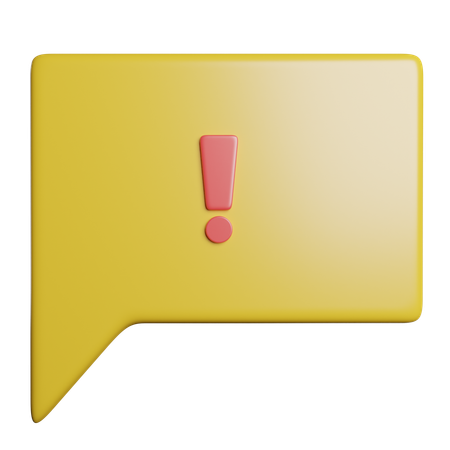 Message d'alerte  3D Icon