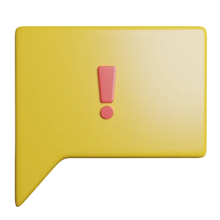 Message d'alerte  3D Icon