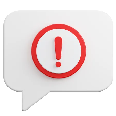 Message d'alerte  3D Icon