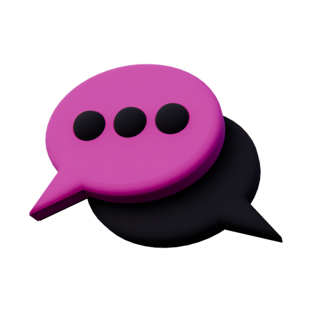 Message de discussion  3D Icon