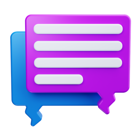 Message de discussion  3D Icon