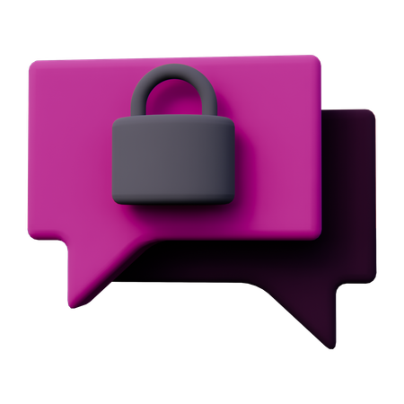 Message de discussion privé  3D Icon