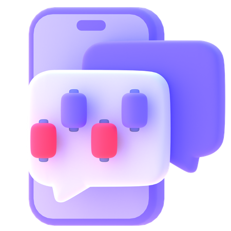 Chat à bulles  3D Icon