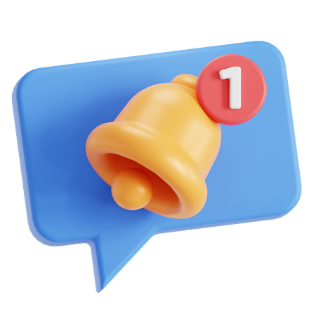 Message de notification  3D Icon