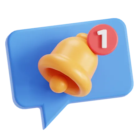 Message de notification  3D Icon