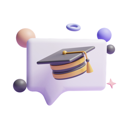 Message de remise des diplômes  3D Icon