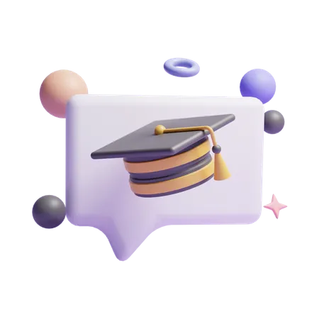 Message de remise des diplômes  3D Icon