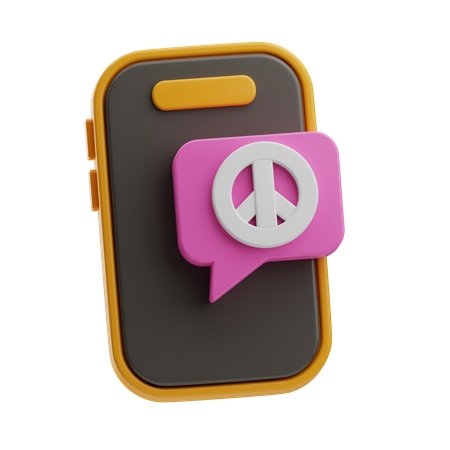 Message de paix en ligne  3D Icon