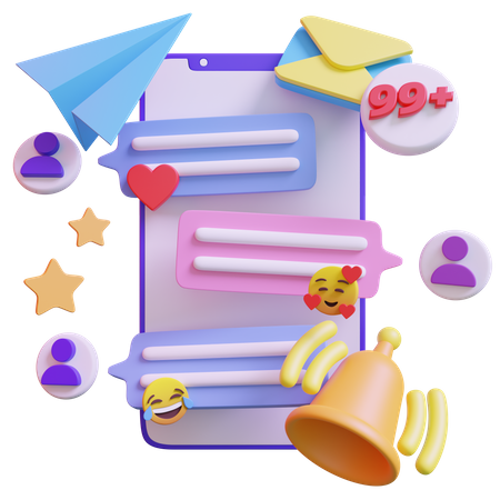 Message direct  3D Illustration