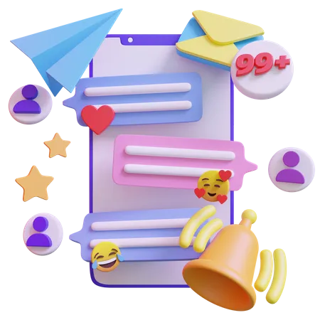 Message direct  3D Illustration