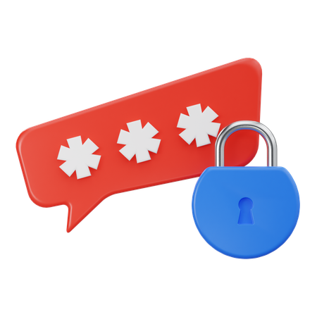 Message Encryption  3D Icon