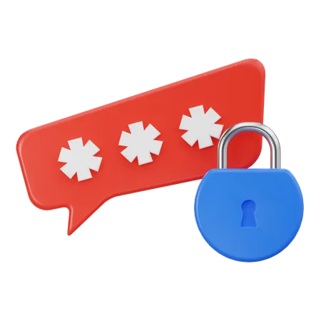 Message Encryption  3D Icon