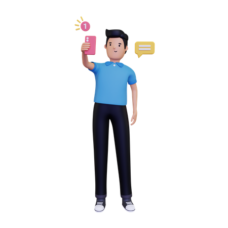 Message entrant  Icône 3D