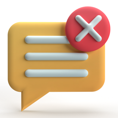 Message Error  3D Icon