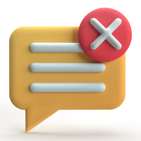 Message Error  3D Icon