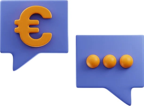 Message en euros  3D Illustration