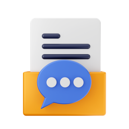 Message Folder  3D Icon