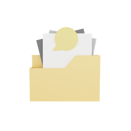 Message Folder  3D Icon