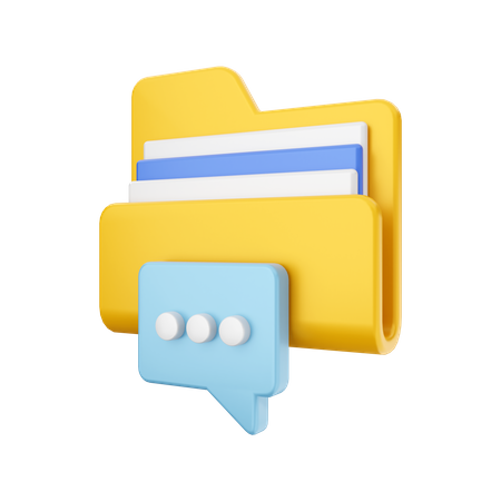 Message Folder  3D Illustration