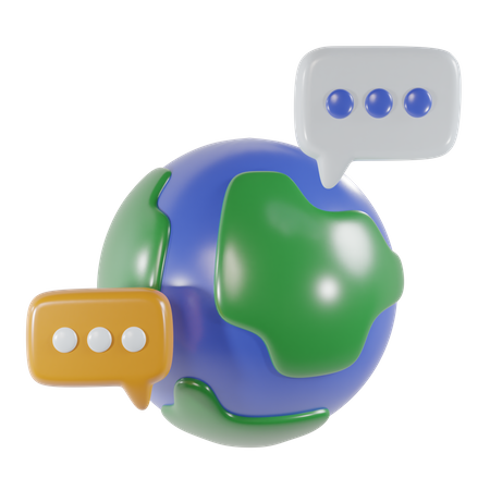 Message mondial  3D Icon