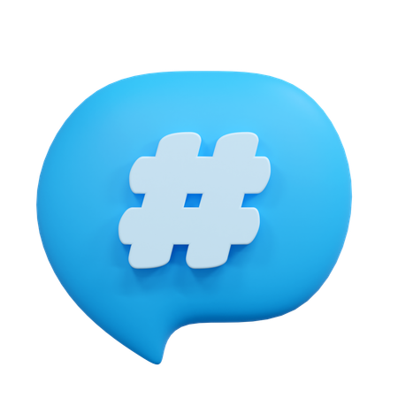 Message hashtag  3D Icon