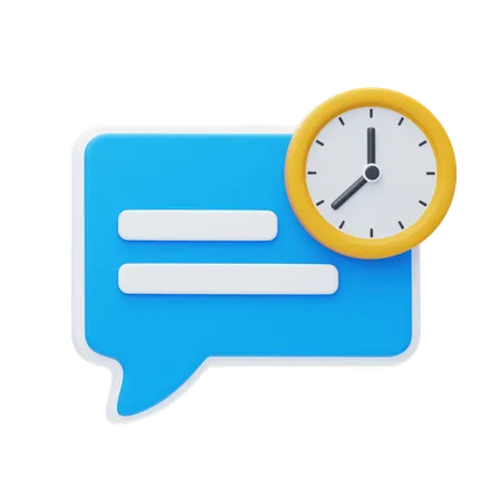 Message horaire  3D Icon