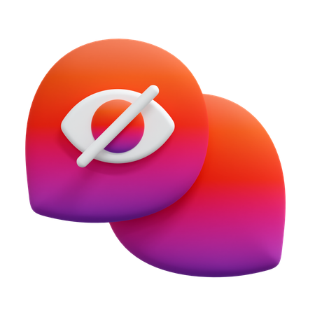 Message Hide  3D Icon